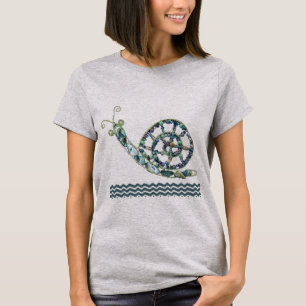 T - Shirt - Blausteine-Schnecke