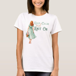 T-Shirt 'Bleib ruhig & stricke weiter'