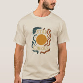 T - Shirt Bleibe Neugieriger Retro Sun Graphic T - (Vorderseite)