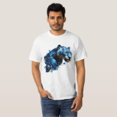T - Shirt Blue Pantha Design Jumping (Vorne ganz)