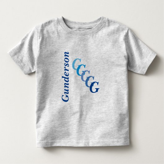 T - Shirt - BlueName und Stagased-Initials (Vorderseite)