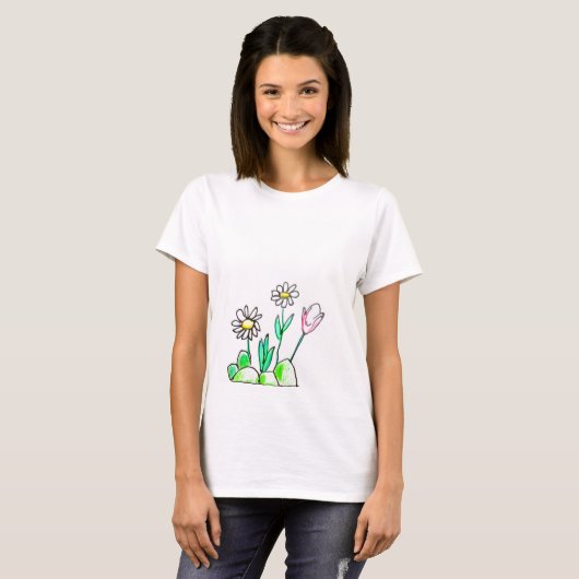 T - SHIRT - BLUME (Vorne ganz)