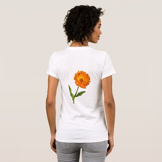 T - SHIRT - BLUME POWER (Schwarz voll)