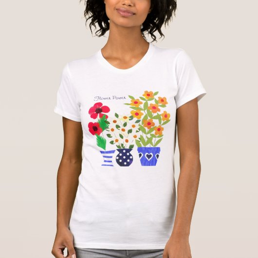 T - Shirt "Blume Power" (Vorderseite)