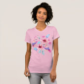 T - Shirt Blume und Vögel (Vorne ganz)