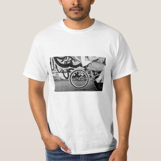 T - Shirt BMX Fahrrad Skate Park Graffiti Schwarz (Vorderseite)