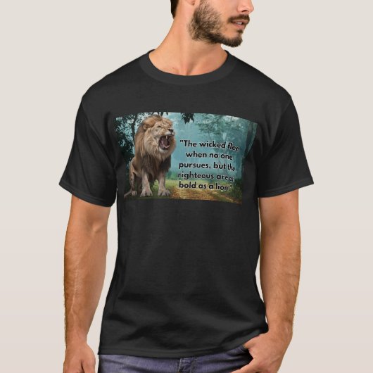 T - Shirt "Bold as a Lion": Trage deine Rechtschaf (Vorderseite)