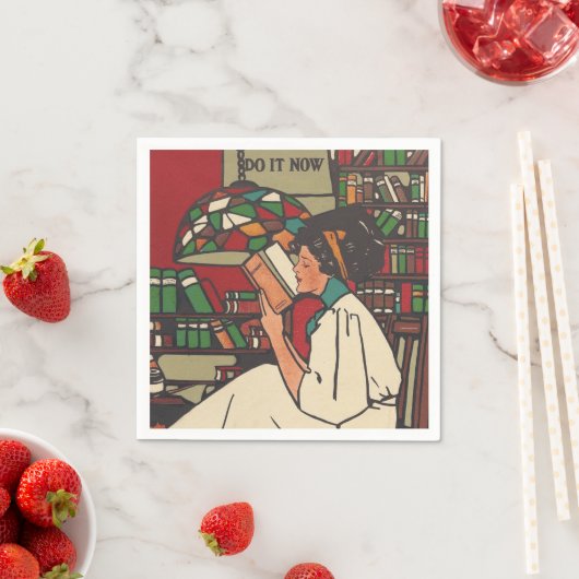 T-SHIRT Book Worm Napkins Serviette (Beispiel)