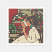 T-SHIRT Book Worm Napkins Serviette (Vorderseite)