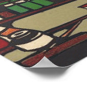 T-SHIRT Book Worm Poster (Ecke)