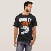 T-Shirt „Born to Ride Motorcycle“ – Benutzerdefini (Vorne ganz)