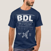 T - Shirt Bradley International Airport (BDL) (Vorderseite)