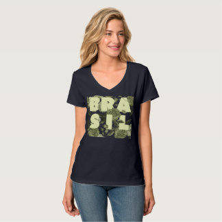 T-shirt Brasil em Flores