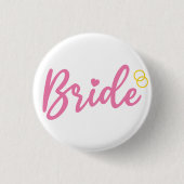 T - Shirt Bride to be Junggeselinnen-Abschied Button (Vorderseite)