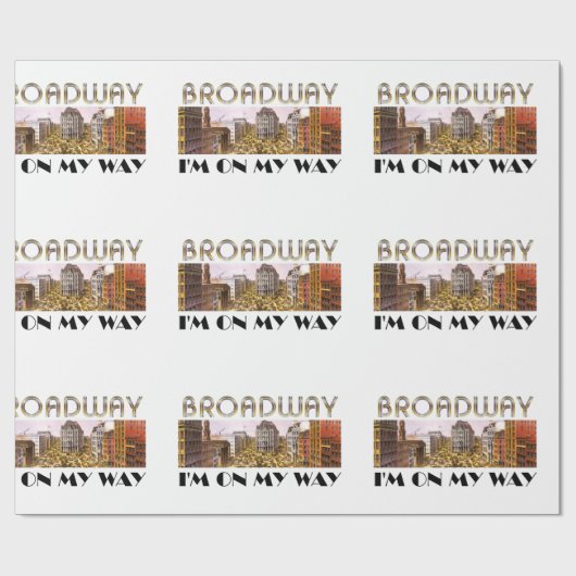 T-SHIRT Broadway-Stern Geschenkpapier (Flach)