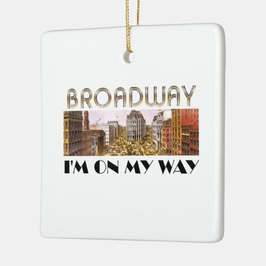 T-SHIRT Broadway-Stern-Verzierung Keramikornament (Links)