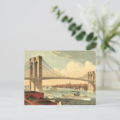T-Shirt Brooklyn Bridge Postkarte (Stehend Vorderseite)