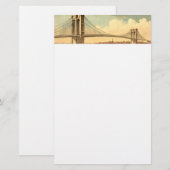 T-SHIRT Brooklyn-Brücke Briefpapier (Vorne/Hinten)