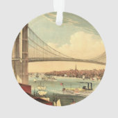 T-SHIRT Brooklyn-Brücke Ornament (Rückseite)