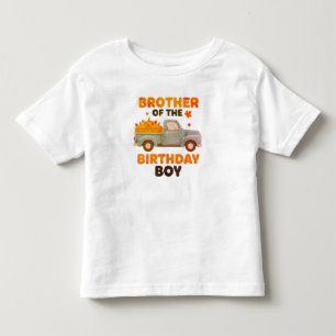 T-Shirt Bruder des Geburtstagsjungen, Herbst-Kürbi