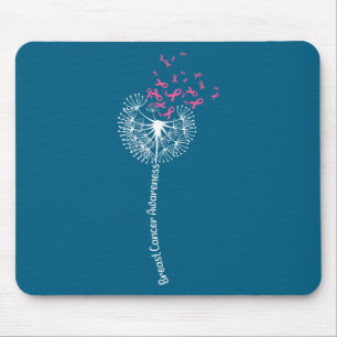 T-Shirt Brustkrebs-Bewusstsein Blume Rosa Mousepad