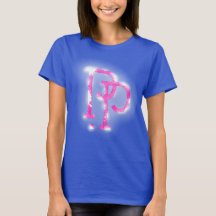 T-Shirt-Buchstabe P-Logo-Design (rosa) 