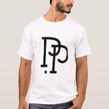 T-Shirt-Buchstabe P-Logo (Schwarz)
