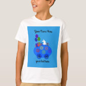 T - Shirt Bunny Riding Egg Car #3 (Vorderseite)