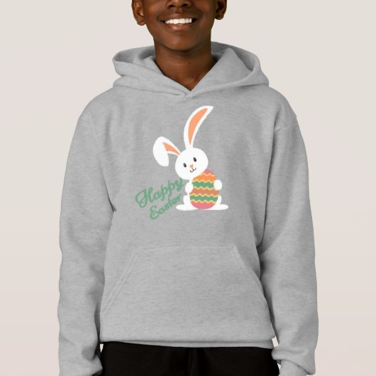 T-Shirt bunny with an easter egg in the paws. Hoodie (Vorderseite)
