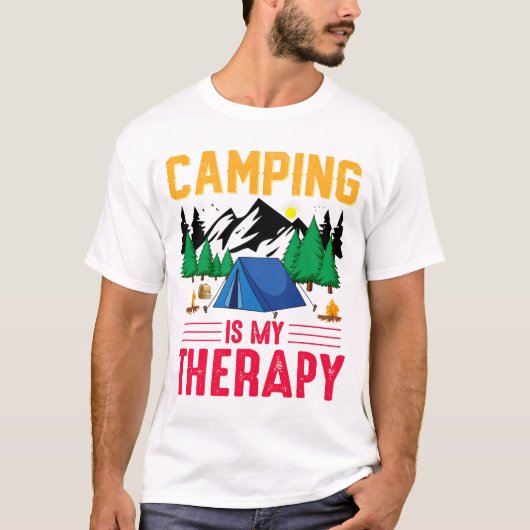 T-Shirt Camping is my therapy (Vorderseite)