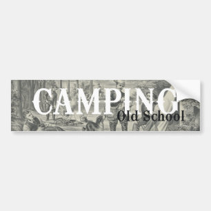 T-SHIRT Campings-alte Schule Autoaufkleber