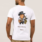  T-Shirt – Capybara Music Mood (Rückseite)