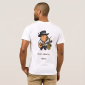  T-Shirt – Capybara Music Mood (Schwarz voll)