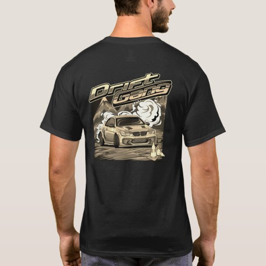 T - Shirt "Car Drift Smoke Trails" (Rückseite)