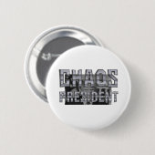 T-SHIRT Chaos Präsident Button (Vorne & Hinten)