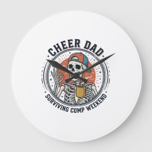 T-Shirt 'Cheer Dad Surviving Comp Wochenende Skele Große Wanduhr