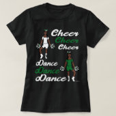 T - Shirt Cheer/Tanz (grün weiß) (Design vorne)