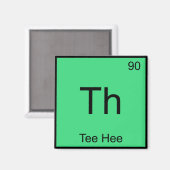 T-Shirt Chemie Element Symbol Funny T-Shirt Magnet (Vorderseite/Rückseite)