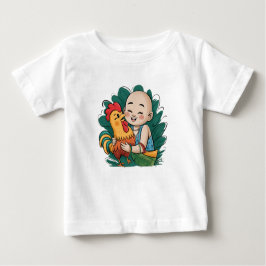 T-Shirt | Chloe Baby hugs the Rooster