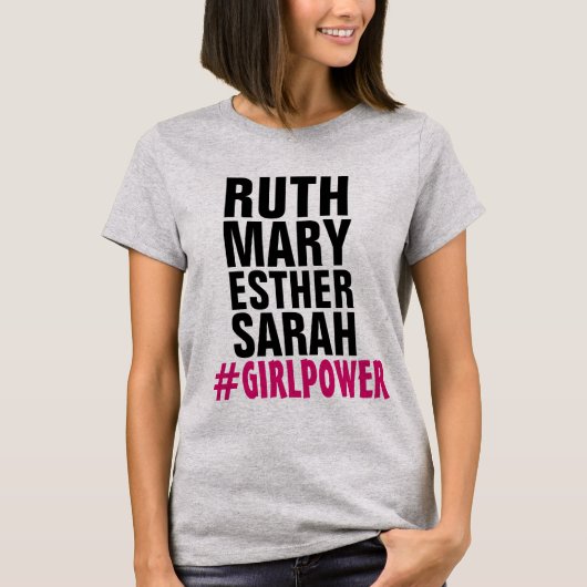 T - Shirt christlicher POWER (RUTH ESTHER SARAH) (Vorderseite)