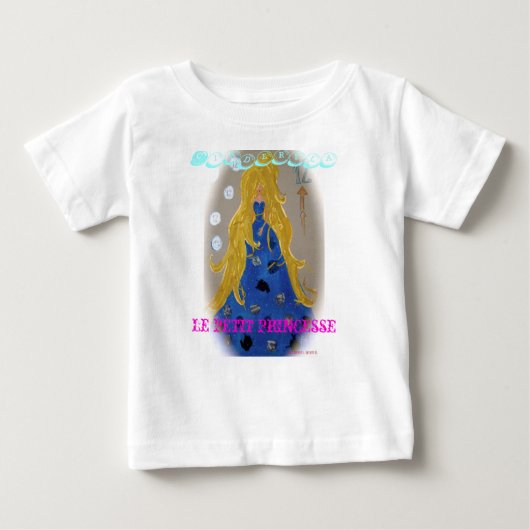 T - Shirt Cinderela "Le petit princesse" infantil (Vorderseite)