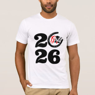 T-Shirt 'Class of 2026 Glückshufeisen' - Abschluss