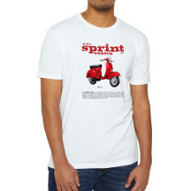 T - Shirt Classic Scooter V-150 Sprint V Red