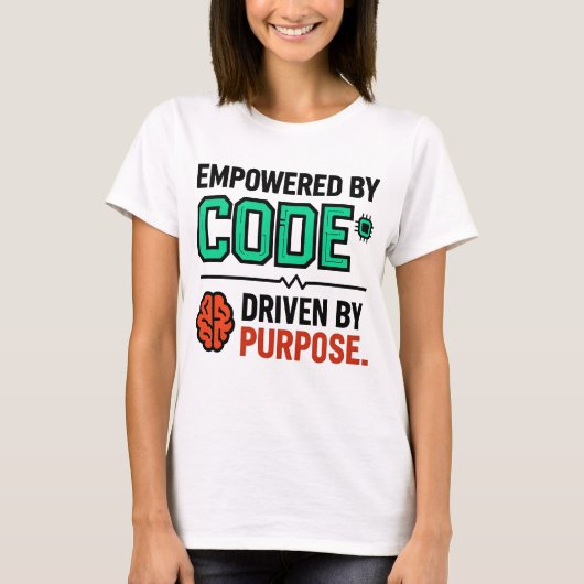 T-Shirt 'Code With Purpose' (Vorderseite)