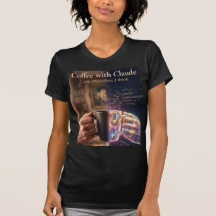 T-Shirt 'Coffee with Claude' für Damen