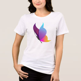 T-Shirt "Colorful Butterfly" Tri-Blend Shirt