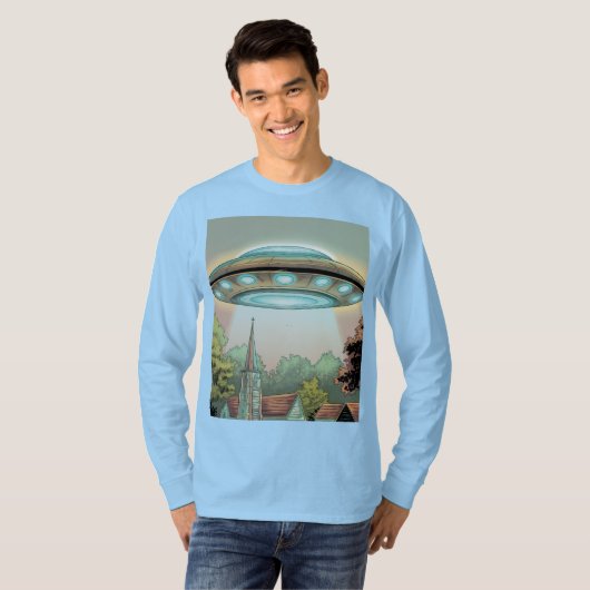 T - Shirt Comic Style UFO Image (Vorne ganz)