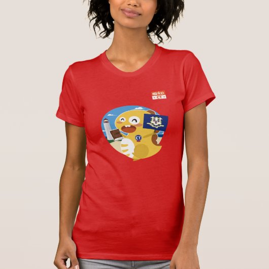 T - Shirt Connecticuts VIPKID (orange) (Vorderseite)
