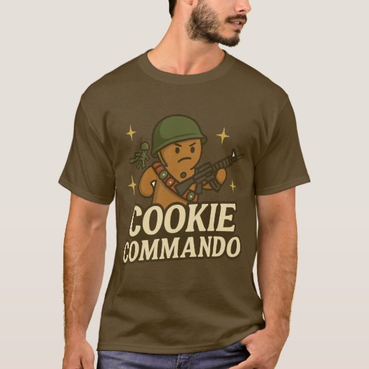T-Shirt Cookie Kommandant – Grüne Helmanedition (Vorderseite)