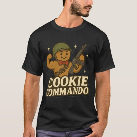 T-Shirt Cookie Kommando – Fliege Muskel Edition (Vorderseite)